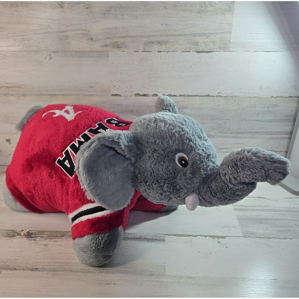 Alabama Crimson Tide Big Al Elephant Pillow Pets NCAA Plush Mascot Red Grey 20in